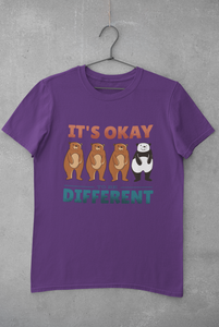 Its Okay To be Different Women Half Sleeves T-shirt- KidsFashionVilla