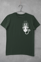Load image into Gallery viewer, Sliding Cat Women Half Sleeves T-shirt- KidsFashionVilla

