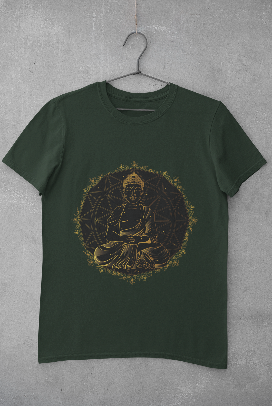 Buddha Gold Women Half Sleeves T-shirt- KidsFashionVilla