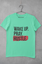 Load image into Gallery viewer, Wake Pray Hustle Women Half Sleeves T-shirt- KidsFashionVilla
