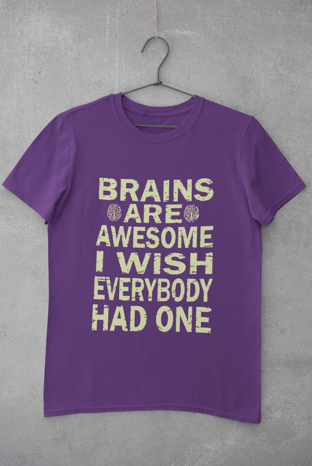 Brains Are Awesome I Wish Everybody Had One Women Half Sleeves T-shirt- KidsFashionVilla