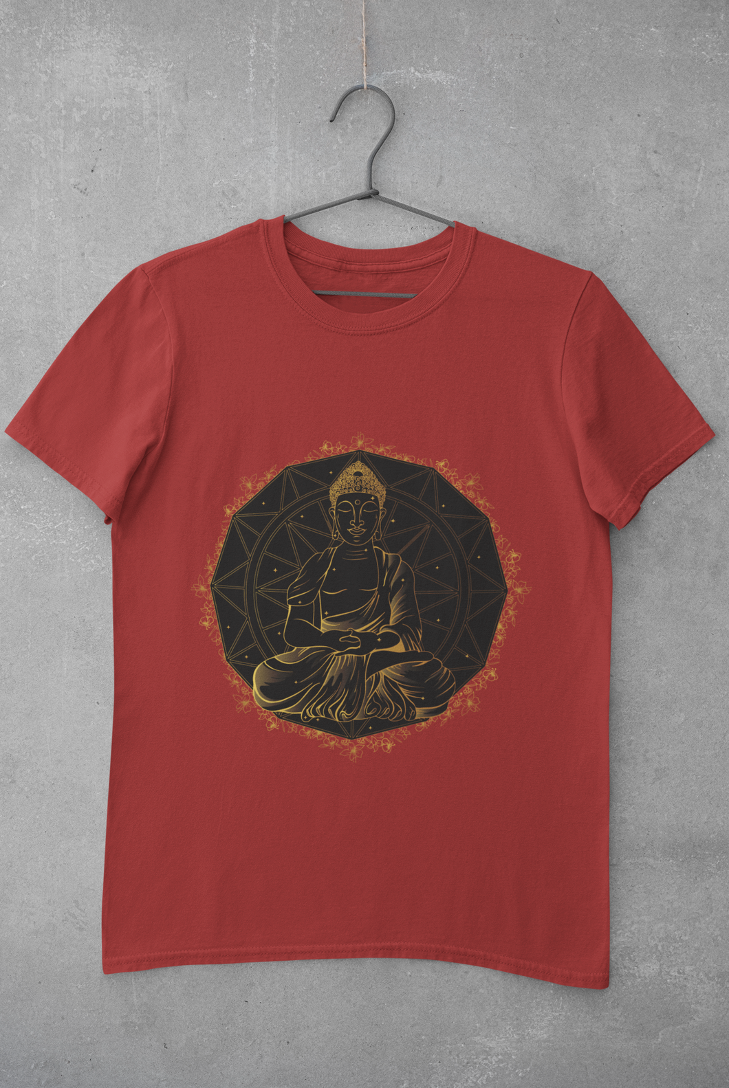 Buddha Gold Women Half Sleeves T-shirt- KidsFashionVilla