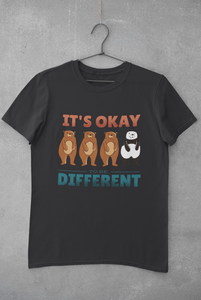 Its Okay To be Different Women Half Sleeves T-shirt- KidsFashionVilla