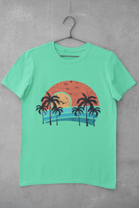 Sunset Women Half Sleeves T-shirt- KidsFashionVilla