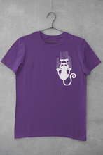 Load image into Gallery viewer, Sliding Cat Women Half Sleeves T-shirt- KidsFashionVilla
