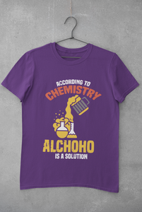 Alcohol Is A Solution Mens Half Sleeves T-shirt- KidsFashionVilla
