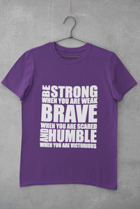Be Strong Women Half Sleeves T-shirt- KidsFashionVilla