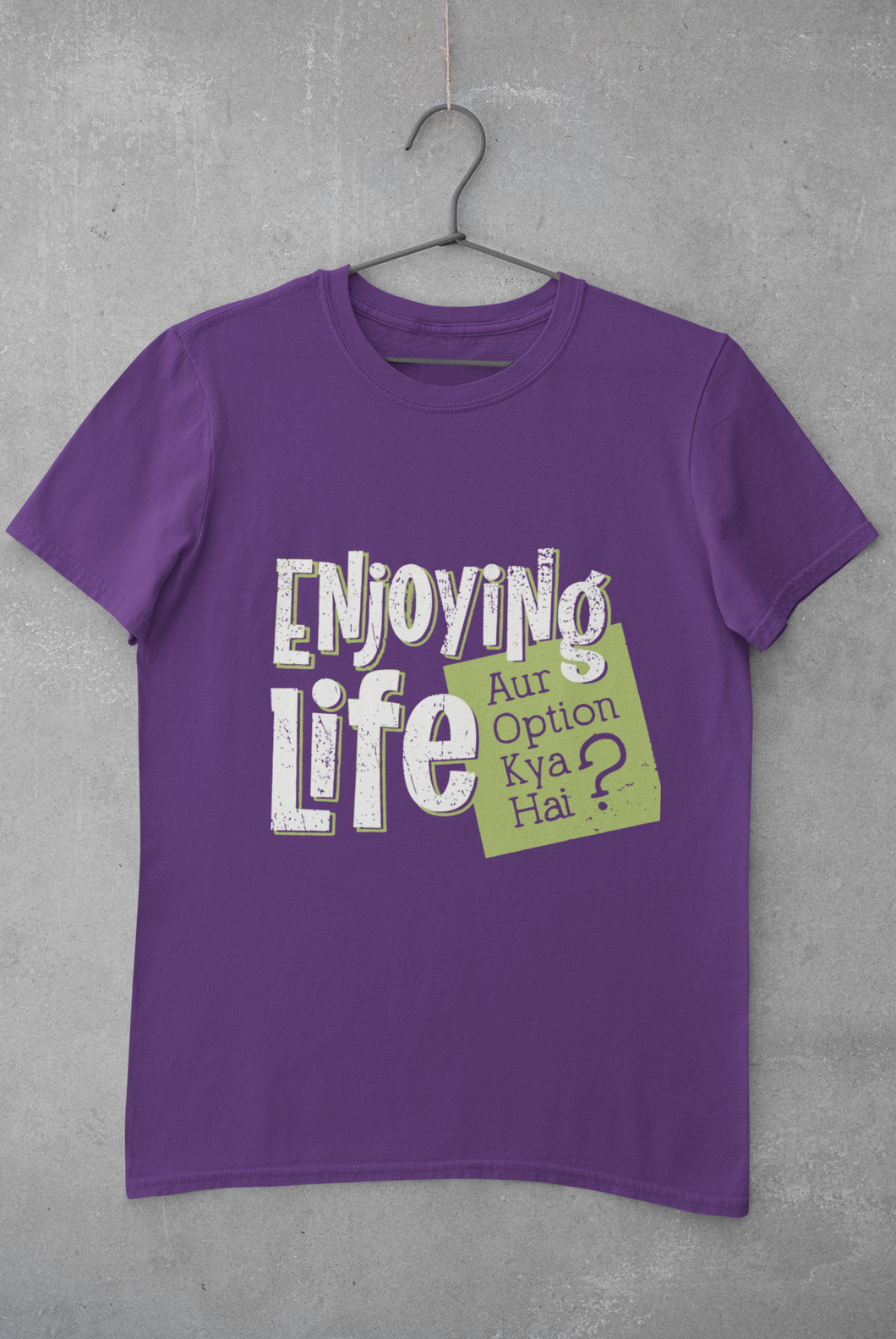 Enjoying Life Mens Half Sleeves T-shirt- KidsFashionVilla