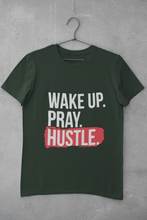 Load image into Gallery viewer, Wake Pray Hustle Women Half Sleeves T-shirt- KidsFashionVilla

