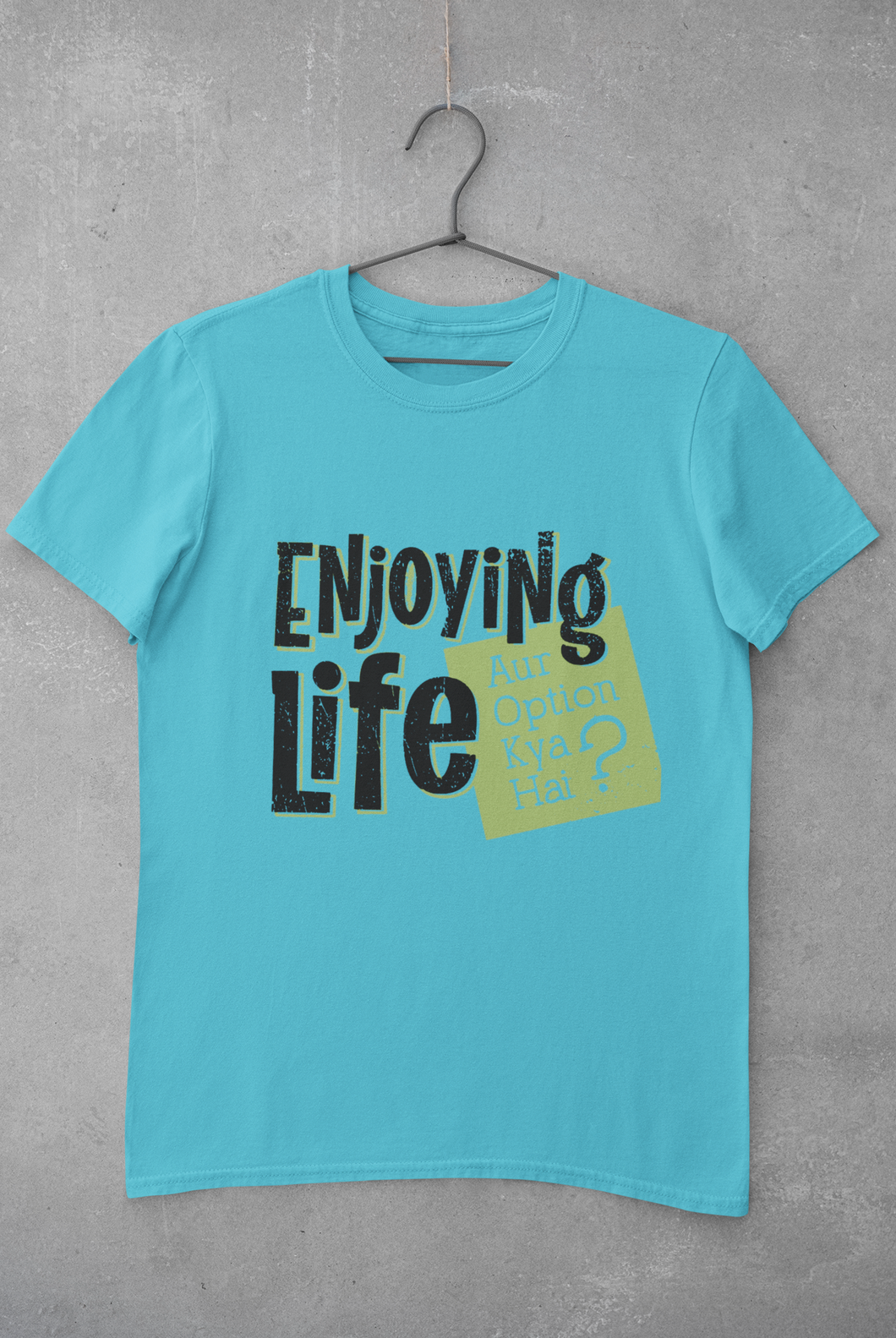 Enjoying Life Mens Half Sleeves T-shirt- KidsFashionVilla