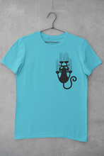 Load image into Gallery viewer, Sliding Cat Mens Half Sleeves T-shirt- KidsFashionVilla
