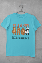 Load image into Gallery viewer, Its Okay To be Different Women Half Sleeves T-shirt- KidsFashionVilla
