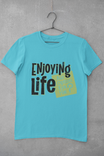 Load image into Gallery viewer, Enjoying Life Women Half Sleeves T-shirt- KidsFashionVilla
