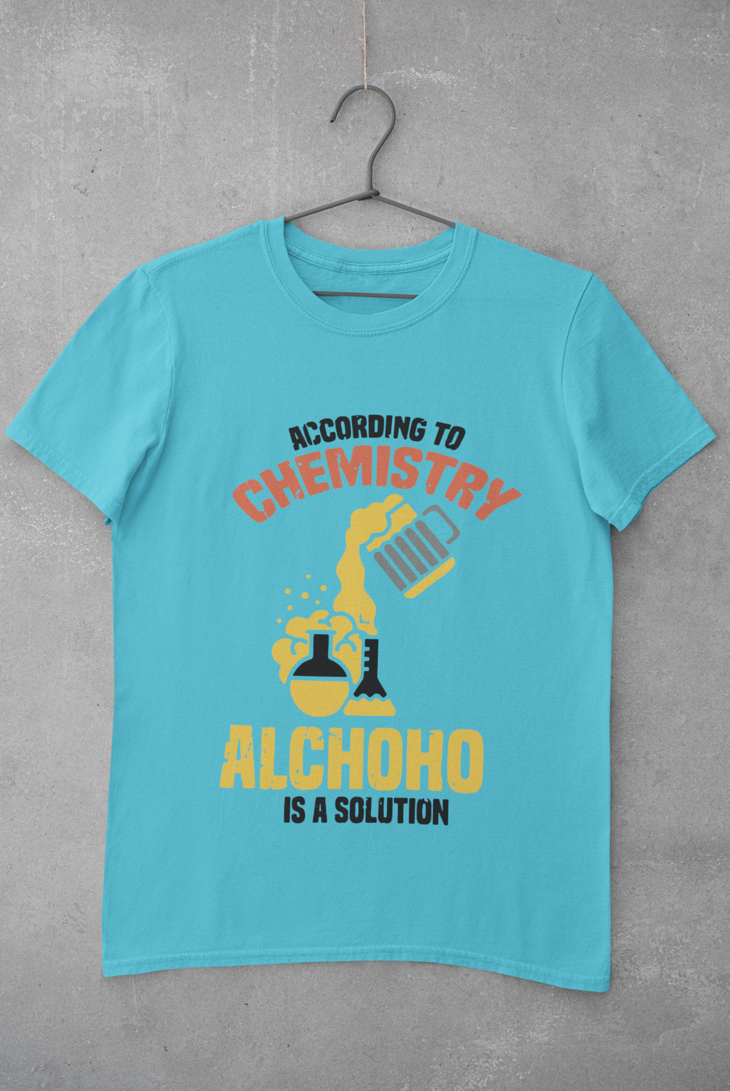 Alcohol Is A Solution Mens Half Sleeves T-shirt- KidsFashionVilla