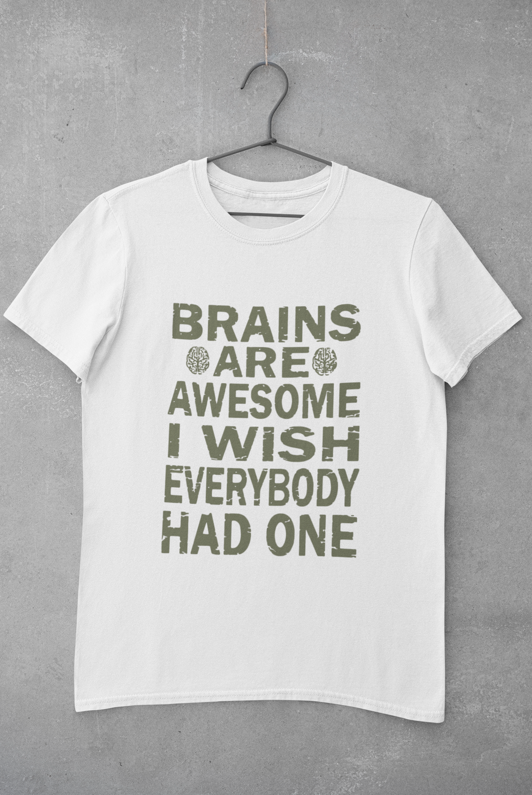 Brains Are Awesome I Wish Everybody Had One Women Half Sleeves T-shirt- KidsFashionVilla