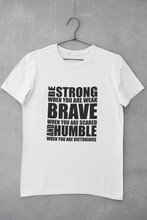 Load image into Gallery viewer, Be Strong Women Half Sleeves T-shirt- KidsFashionVilla
