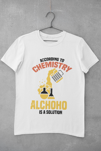 Alcohol Is A Solution Mens Half Sleeves T-shirt- KidsFashionVilla