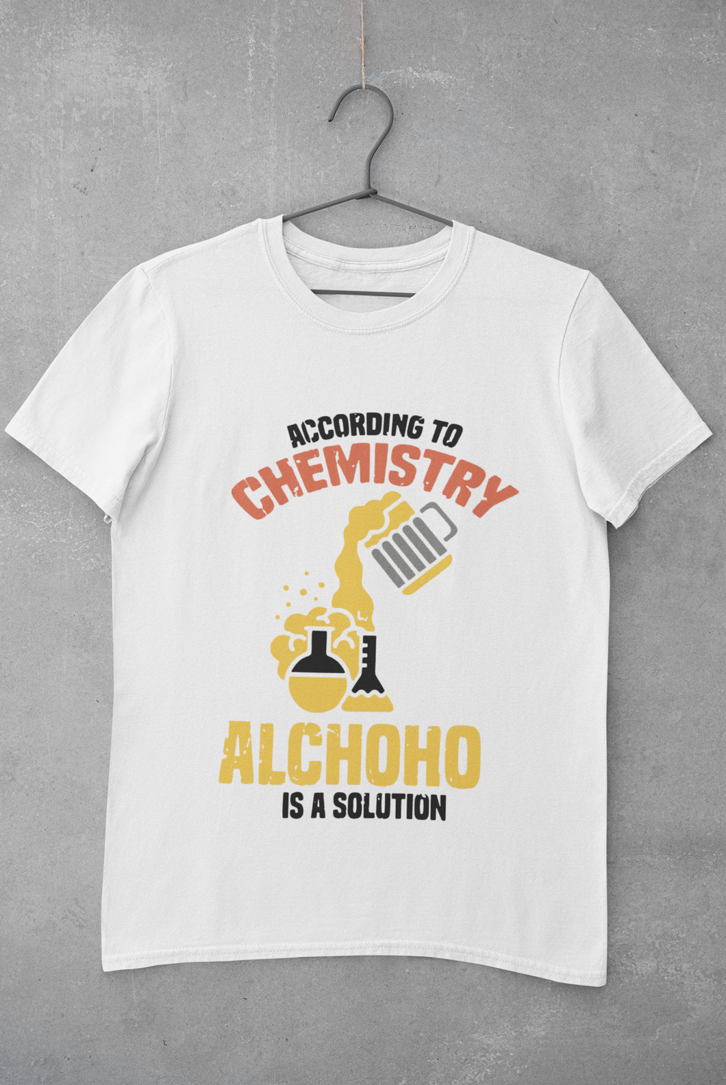 Alcohol Is A Solution Mens Half Sleeves T-shirt- KidsFashionVilla
