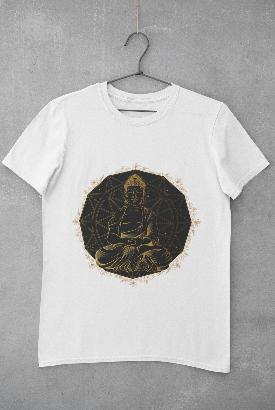 Buddha Gold Women Half Sleeves T-shirt- KidsFashionVilla