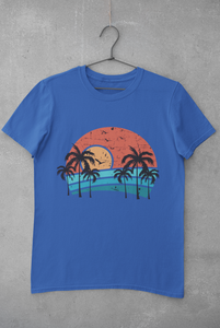 Sunset Women Half Sleeves T-shirt- KidsFashionVilla