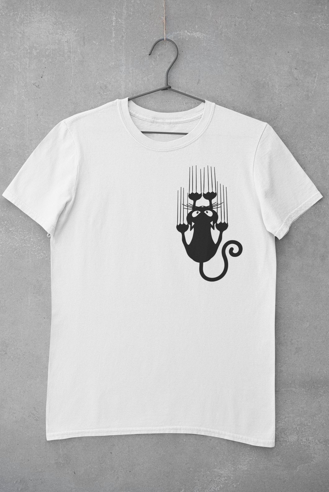 Sliding Cat Mens Half Sleeves T-shirt- KidsFashionVilla