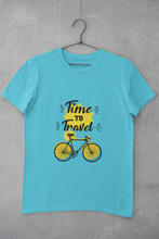Load image into Gallery viewer, Time To Travel Women Half Sleeves T-shirt- KidsFashionVilla
