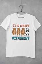 Load image into Gallery viewer, Its Okay To be Different Women Half Sleeves T-shirt- KidsFashionVilla
