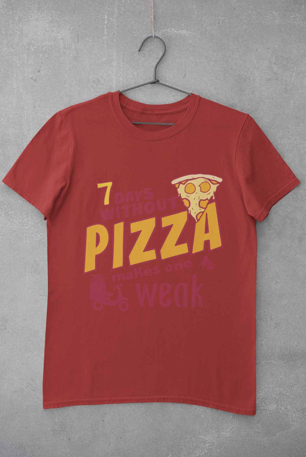 Pizza Mens Half Sleeves T-shirt- KidsFashionVilla