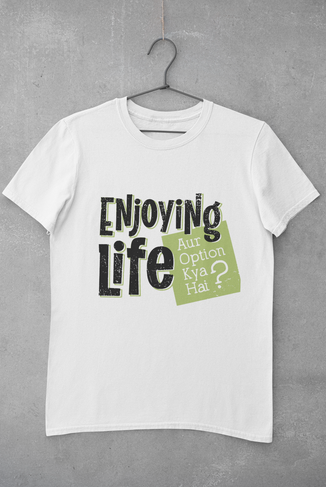 Enjoying Life Mens Half Sleeves T-shirt- KidsFashionVilla