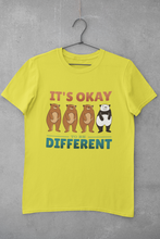 Load image into Gallery viewer, Its Okay To be Different Women Half Sleeves T-shirt- KidsFashionVilla

