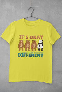 Its Okay To be Different Women Half Sleeves T-shirt- KidsFashionVilla