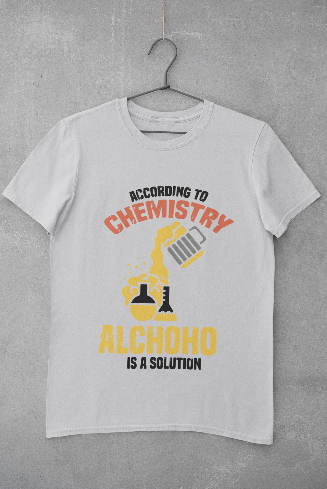 Alcohol Is A Solution Mens Half Sleeves T-shirt- KidsFashionVilla