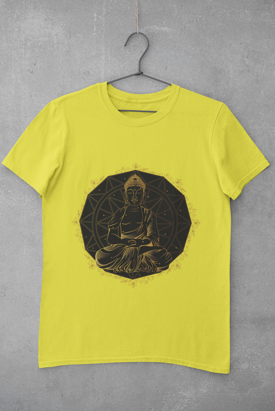 Buddha Gold Women Half Sleeves T-shirt- KidsFashionVilla