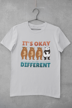 Load image into Gallery viewer, Its Okay To be Different Women Half Sleeves T-shirt- KidsFashionVilla
