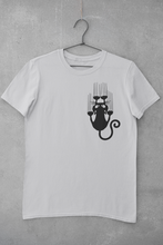 Load image into Gallery viewer, Sliding Cat Women Half Sleeves T-shirt- KidsFashionVilla
