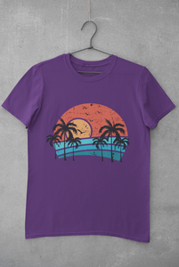 Sunset Women Half Sleeves T-shirt- KidsFashionVilla