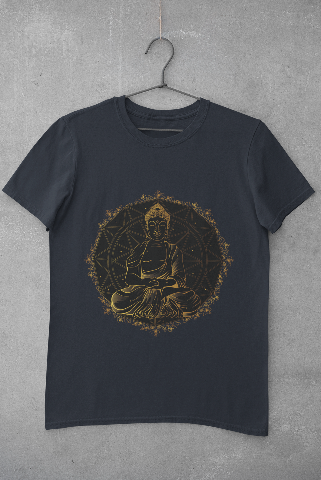 Buddha Gold Women Half Sleeves T-shirt- KidsFashionVilla