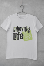 Load image into Gallery viewer, Enjoying Life Mens Half Sleeves T-shirt- KidsFashionVilla
