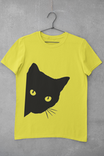 Load image into Gallery viewer, Peeking Cat Women Half Sleeves T-shirt- KidsFashionVilla
