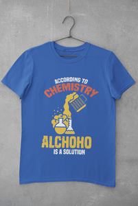 Alcohol Is A Solution Mens Half Sleeves T-shirt- KidsFashionVilla