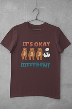 Load image into Gallery viewer, Its Okay To be Different Women Half Sleeves T-shirt- KidsFashionVilla
