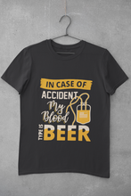 Load image into Gallery viewer, My Blood Type Is Beer Mens Half Sleeves T-shirt- KidsFashionVilla
