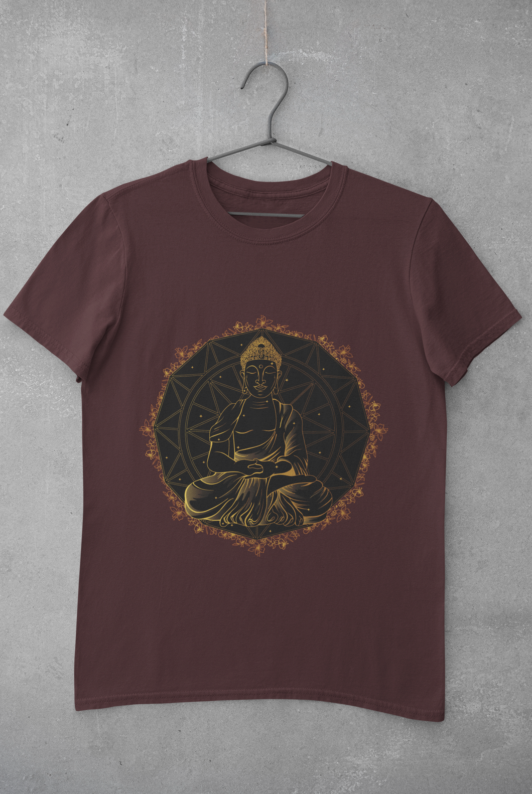 Buddha Gold Women Half Sleeves T-shirt- KidsFashionVilla