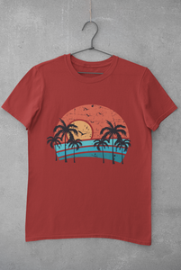 Sunset Women Half Sleeves T-shirt- KidsFashionVilla