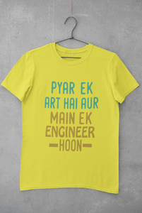 Pyaar Ek Art Hai Aur Main Ek Engineer Ho Women Half Sleeves T-shirt- KidsFashionVilla