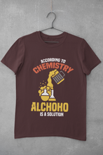 Load image into Gallery viewer, Alcohol Is A Solution Mens Half Sleeves T-shirt- KidsFashionVilla
