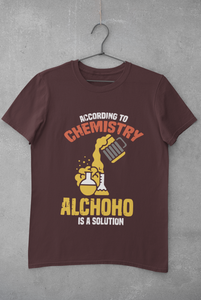 Alcohol Is A Solution Mens Half Sleeves T-shirt- KidsFashionVilla