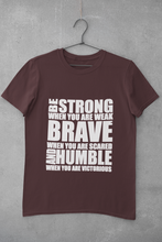 Load image into Gallery viewer, Be Strong Women Half Sleeves T-shirt- KidsFashionVilla
