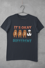 Load image into Gallery viewer, Its Okay To be Different Women Half Sleeves T-shirt- KidsFashionVilla
