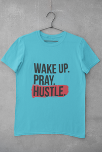 Wake Pray Hustle Women Half Sleeves T-shirt- KidsFashionVilla